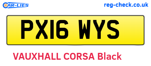 PX16WYS are the vehicle registration plates.