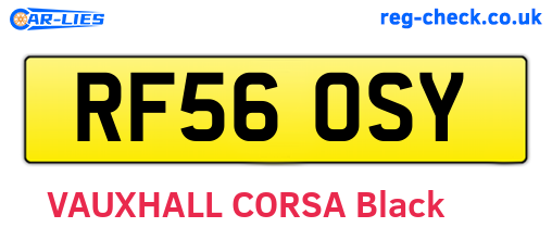 RF56OSY are the vehicle registration plates.
