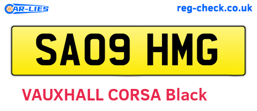 SA09HMG are the vehicle registration plates.