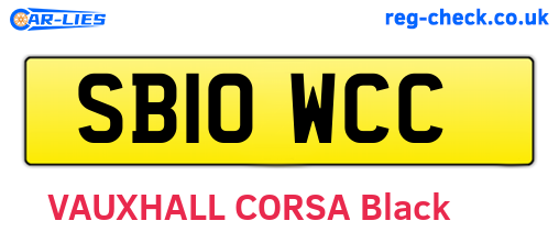 SB10WCC are the vehicle registration plates.