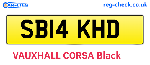 SB14KHD are the vehicle registration plates.
