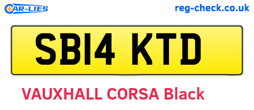 SB14KTD are the vehicle registration plates.