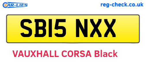 SB15NXX are the vehicle registration plates.