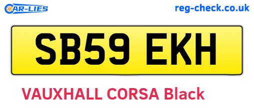SB59EKH are the vehicle registration plates.