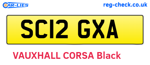 SC12GXA are the vehicle registration plates.