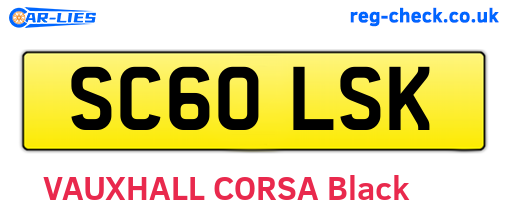 SC60LSK are the vehicle registration plates.