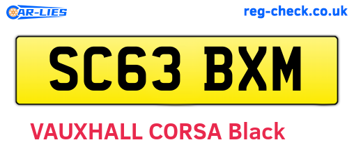 SC63BXM are the vehicle registration plates.