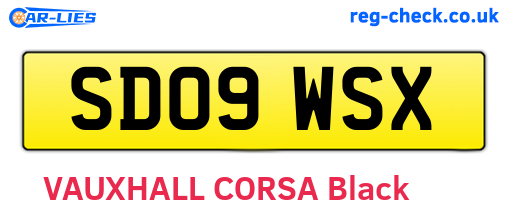 SD09WSX are the vehicle registration plates.