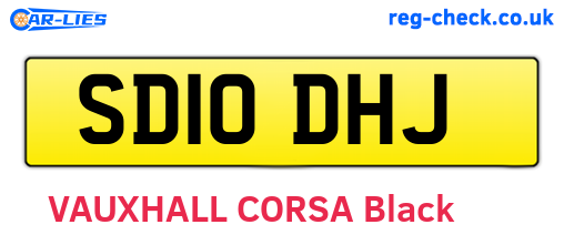 SD10DHJ are the vehicle registration plates.