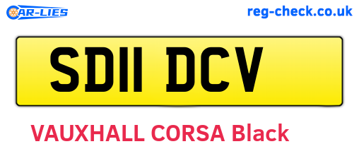 SD11DCV are the vehicle registration plates.