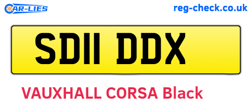 SD11DDX are the vehicle registration plates.