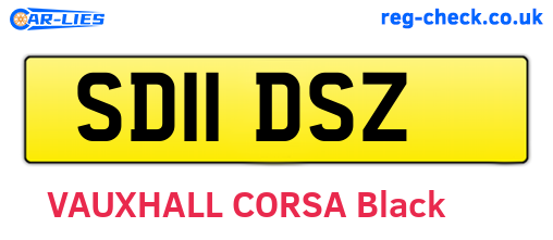 SD11DSZ are the vehicle registration plates.