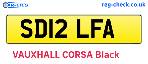 SD12LFA are the vehicle registration plates.