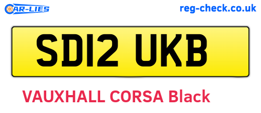 SD12UKB are the vehicle registration plates.