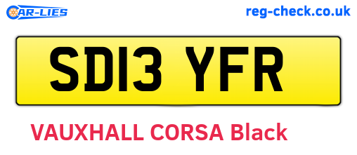 SD13YFR are the vehicle registration plates.