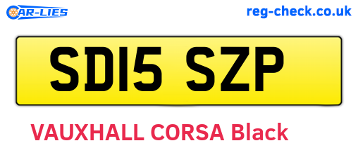 SD15SZP are the vehicle registration plates.