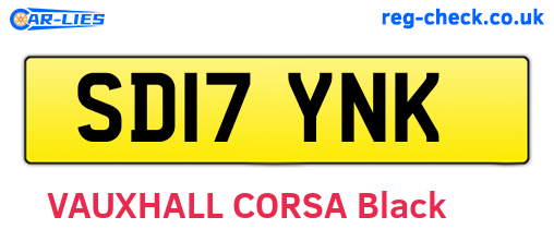 SD17YNK are the vehicle registration plates.