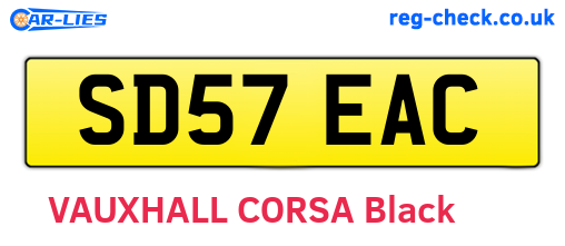 SD57EAC are the vehicle registration plates.