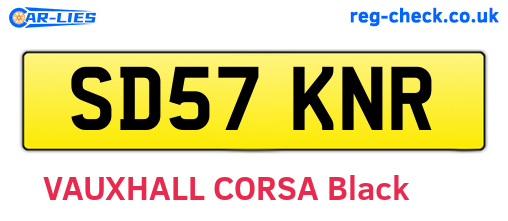 SD57KNR are the vehicle registration plates.