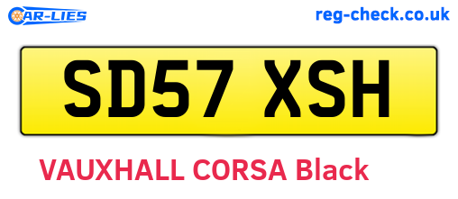 SD57XSH are the vehicle registration plates.