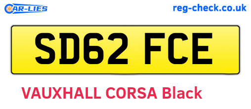 SD62FCE are the vehicle registration plates.