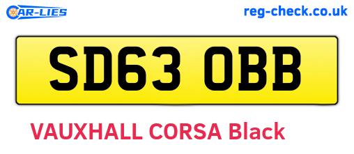 SD63OBB are the vehicle registration plates.