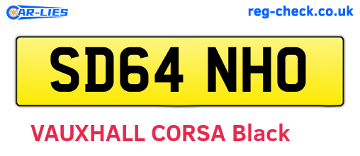 SD64NHO are the vehicle registration plates.