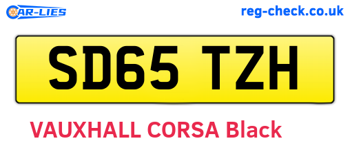SD65TZH are the vehicle registration plates.