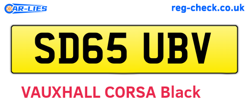 SD65UBV are the vehicle registration plates.