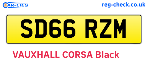 SD66RZM are the vehicle registration plates.