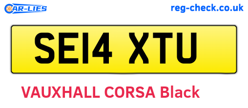 SE14XTU are the vehicle registration plates.