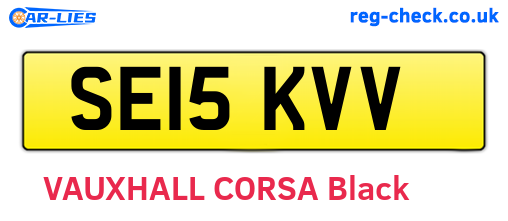 SE15KVV are the vehicle registration plates.