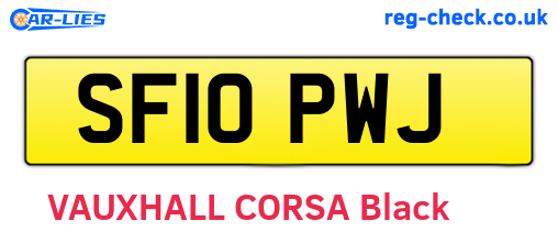 SF10PWJ are the vehicle registration plates.