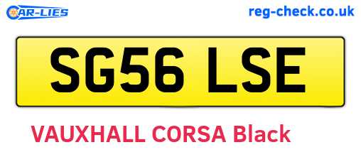 SG56LSE are the vehicle registration plates.