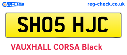 SH05HJC are the vehicle registration plates.