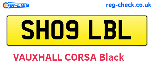 SH09LBL are the vehicle registration plates.
