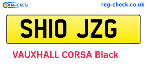 SH10JZG are the vehicle registration plates.
