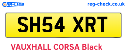 SH54XRT are the vehicle registration plates.