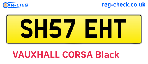 SH57EHT are the vehicle registration plates.