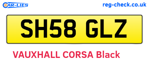 SH58GLZ are the vehicle registration plates.