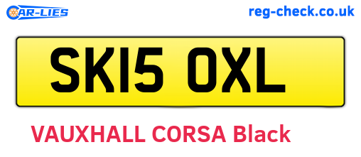 SK15OXL are the vehicle registration plates.