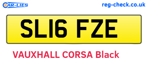 SL16FZE are the vehicle registration plates.