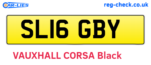 SL16GBY are the vehicle registration plates.
