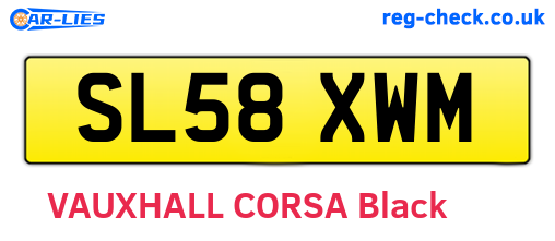 SL58XWM are the vehicle registration plates.