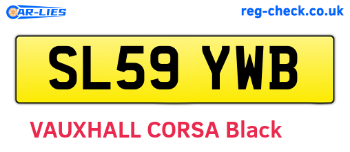 SL59YWB are the vehicle registration plates.