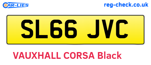 SL66JVC are the vehicle registration plates.