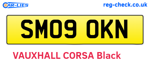 SM09OKN are the vehicle registration plates.