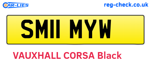 SM11MYW are the vehicle registration plates.