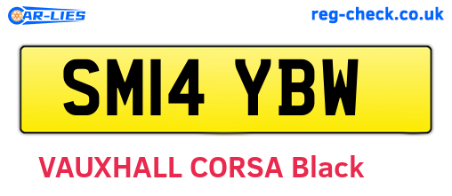 SM14YBW are the vehicle registration plates.