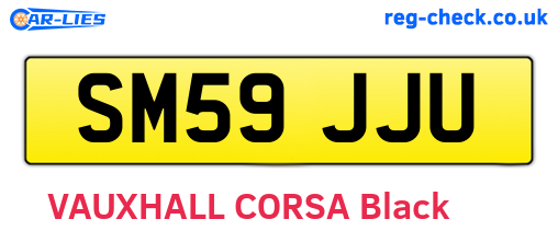 SM59JJU are the vehicle registration plates.